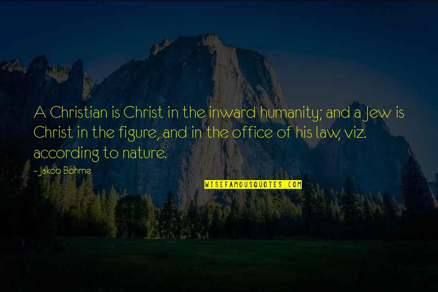 Repetitive Mistakes Quotes By Jakob Bohme: A Christian is Christ in the inward humanity;