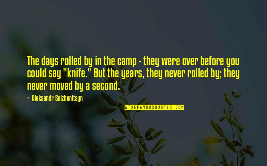 Repiqueuses Quotes By Aleksandr Solzhenitsyn: The days rolled by in the camp -