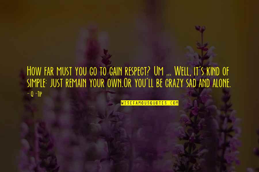Replacing You With Another Girl Quotes By Q-Tip: How far must you go to gain respect? Replacing You With Another Girl Quotes By Q-Tip: How far must you go to gain respect?