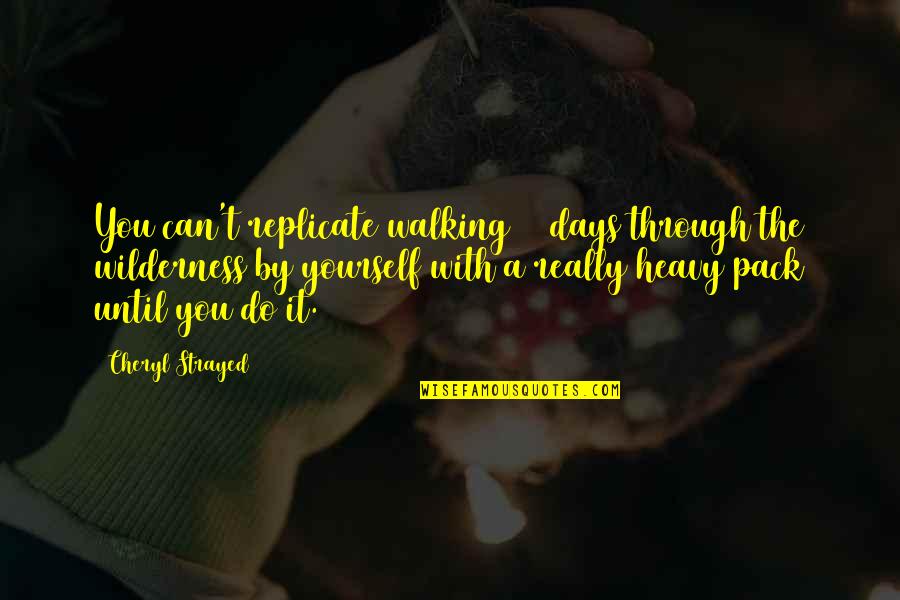 Replicate Quotes By Cheryl Strayed: You can't replicate walking 94 days through the