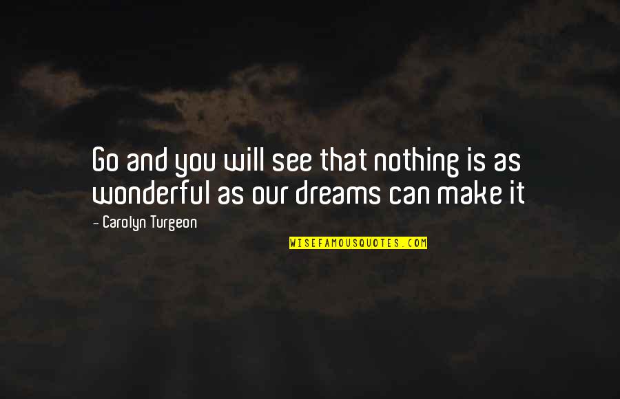 Reportedly In Spanish Quotes By Carolyn Turgeon: Go and you will see that nothing is