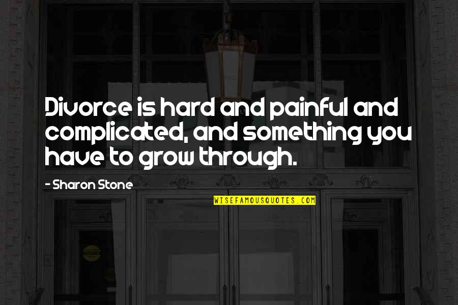 Repot Quotes By Sharon Stone: Divorce is hard and painful and complicated, and