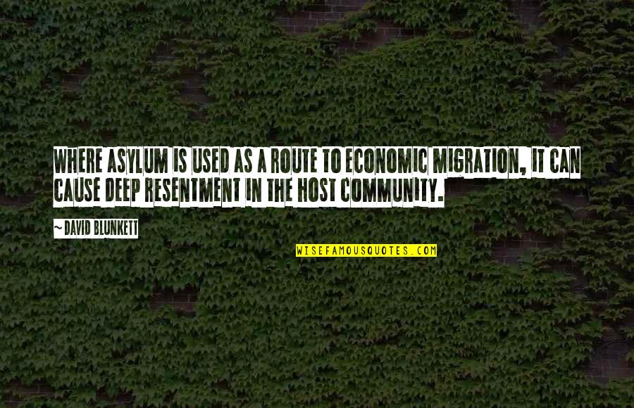 Reppas Papathanasiou Quotes By David Blunkett: Where asylum is used as a route to Reppas Papathanasiou Quotes By David Blunkett: Where asylum is used as a route to