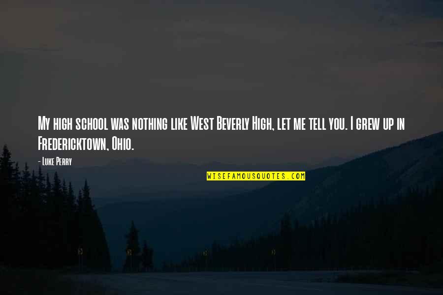 Reprender Quotes By Luke Perry: My high school was nothing like West Beverly Reprender Quotes By Luke Perry: My high school was nothing like West Beverly
