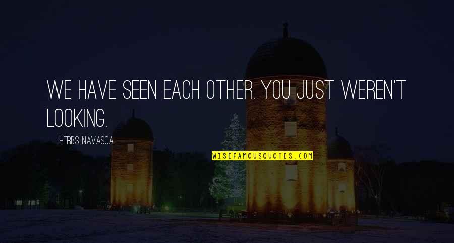 Reprendre Sa Quotes By Herbs Navasca: We have seen each other. You just weren't Reprendre Sa Quotes By Herbs Navasca: We have seen each other. You just weren't