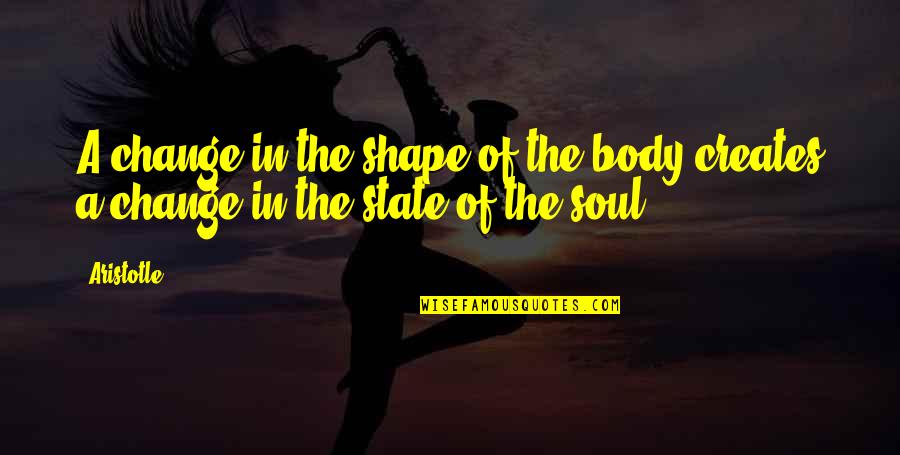 Represent Your Country Quotes By Aristotle.: A change in the shape of the body
