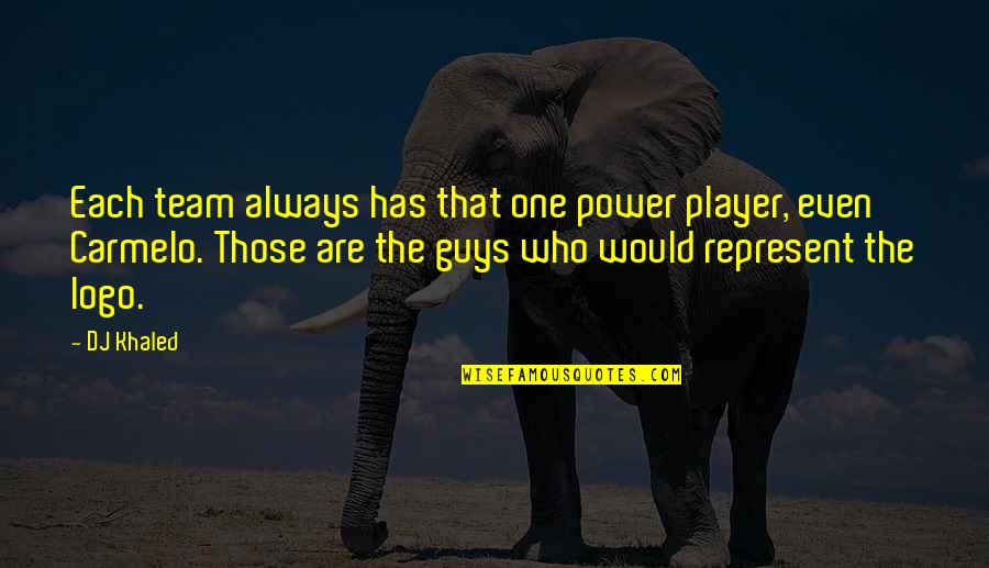 Represent Your Team Quotes By DJ Khaled: Each team always has that one power player,