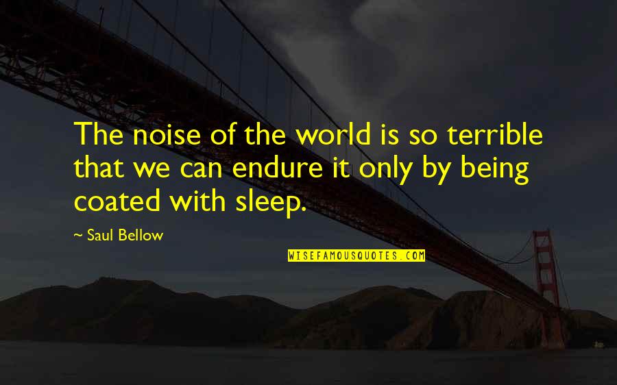 Representamos Patrones Quotes By Saul Bellow: The noise of the world is so terrible