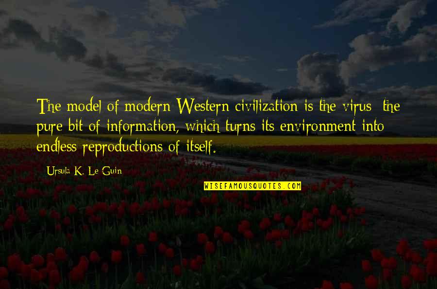 Reproductions Quotes By Ursula K. Le Guin: The model of modern Western civilization is the