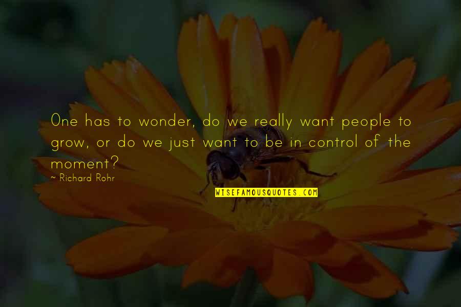 Republilicans Quotes By Richard Rohr: One has to wonder, do we really want