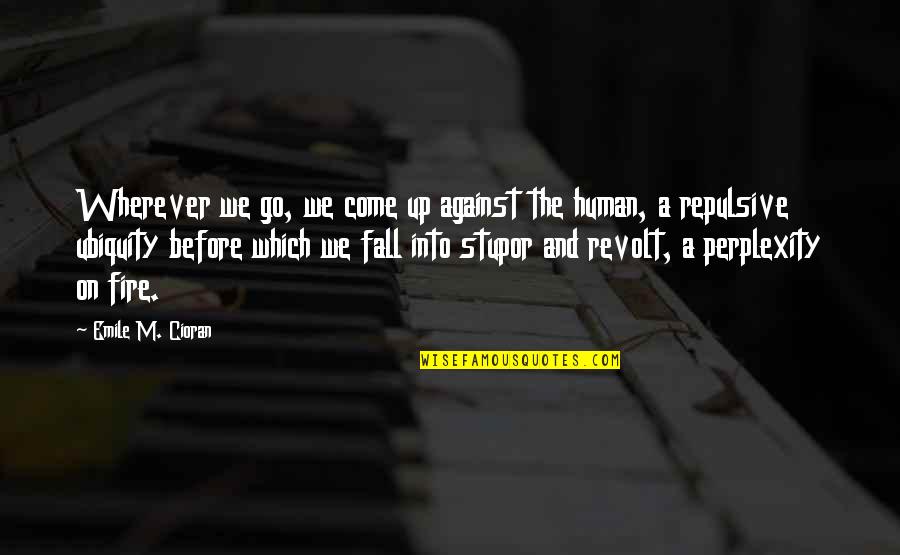 Repulsive Quotes By Emile M. Cioran: Wherever we go, we come up against the