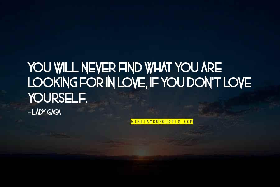 Reresidences Quotes By Lady Gaga: You will never find what you are looking