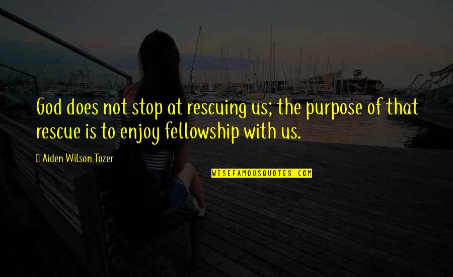 Rescuing Quotes By Aiden Wilson Tozer: God does not stop at rescuing us; the