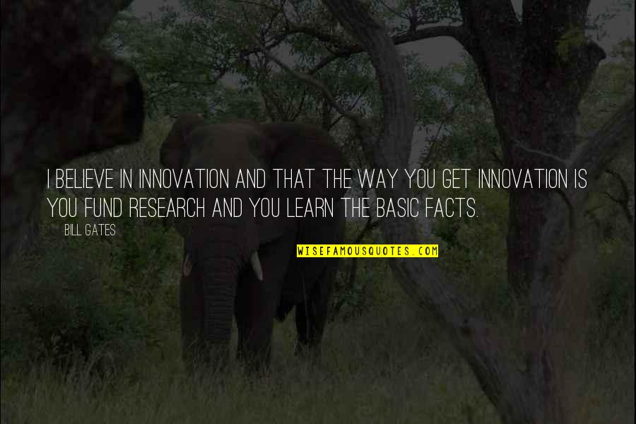 Research And Innovation Quotes By Bill Gates: I believe in innovation and that the way