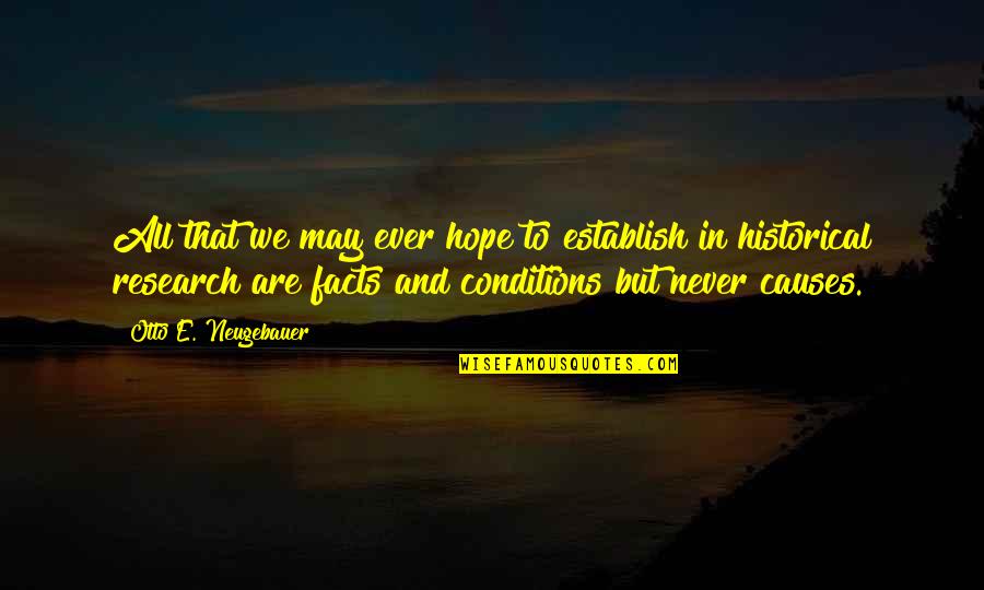 Research Quotes By Otto E. Neugebauer: All that we may ever hope to establish