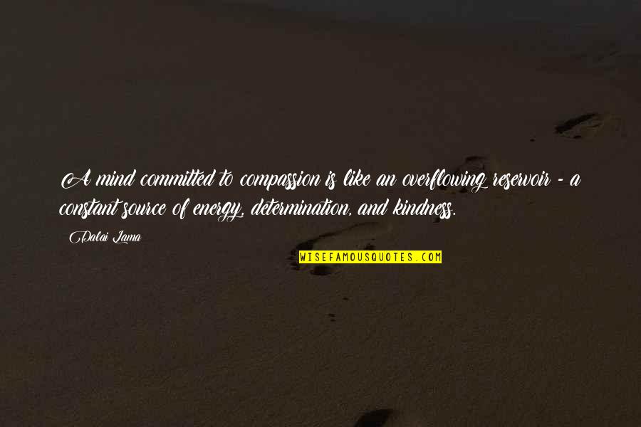 Reservoir Quotes By Dalai Lama: A mind committed to compassion is like an Reservoir Quotes By Dalai Lama: A mind committed to compassion is like an