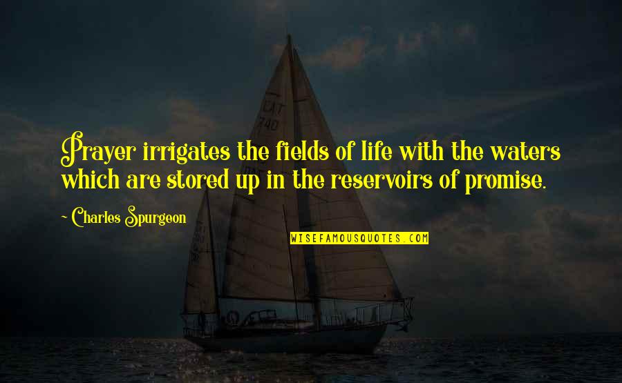 Reservoirs Quotes By Charles Spurgeon: Prayer irrigates the fields of life with the Reservoirs Quotes By Charles Spurgeon: Prayer irrigates the fields of life with the