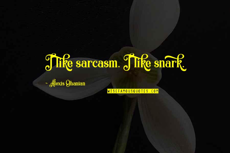 Resign To Fate Quotes By Alexis Ohanian: I like sarcasm. I like snark.