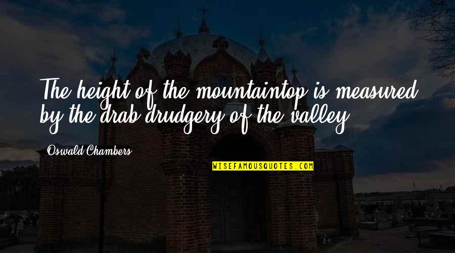 Resilience In Kids Quotes By Oswald Chambers: The height of the mountaintop is measured by