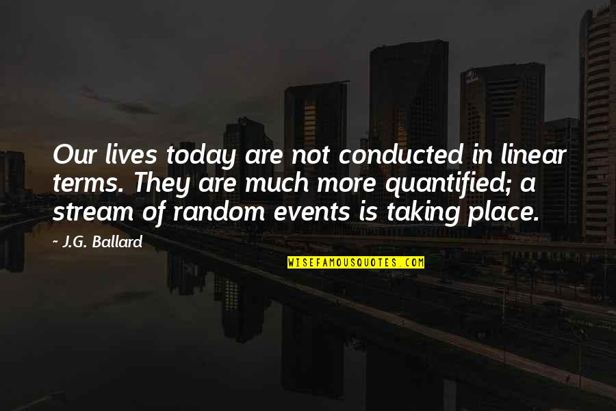 Resins Inc Quotes By J.G. Ballard: Our lives today are not conducted in linear Resins Inc Quotes By J.G. Ballard: Our lives today are not conducted in linear