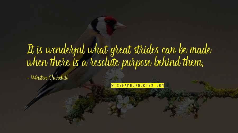 Resolute Quotes By Winston Churchill: It is wonderful what great strides can be