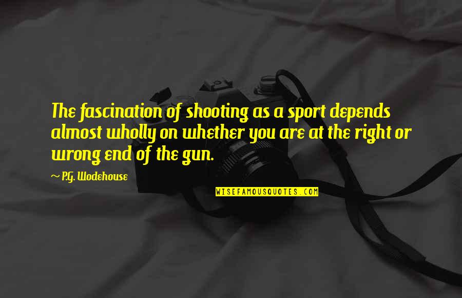 Resonance Structures Quotes By P.G. Wodehouse: The fascination of shooting as a sport depends Resonance Structures Quotes By P.G. Wodehouse: The fascination of shooting as a sport depends