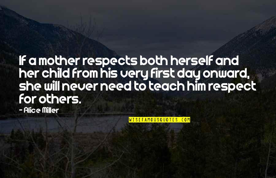 Respect For Your Mother Quotes By Alice Miller: If a mother respects both herself and her