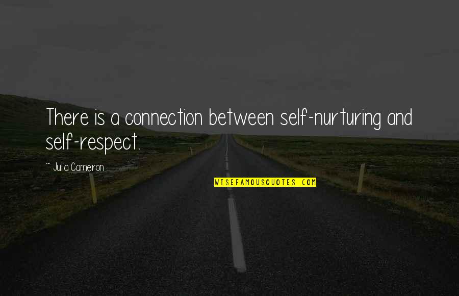 Respect Self Quotes By Julia Cameron: There is a connection between self-nurturing and self-respect.