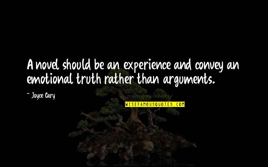 Respecter Of Persons In The Bible Quotes By Joyce Cary: A novel should be an experience and convey