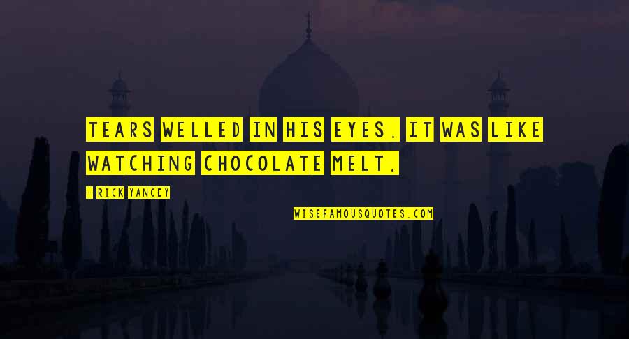Respecting Each Other's Opinions Quotes By Rick Yancey: Tears welled in his eyes. It was like