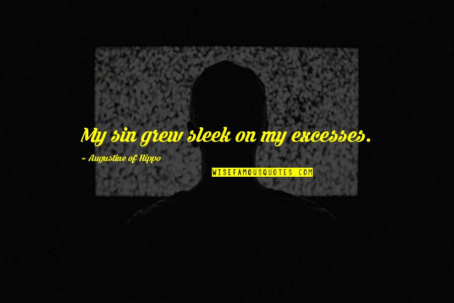 Respingerea Recursului Quotes By Augustine Of Hippo: My sin grew sleek on my excesses.