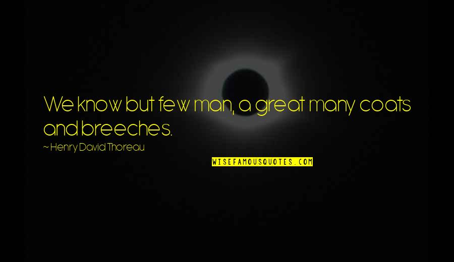 Respirare Subsonica Quotes By Henry David Thoreau: We know but few man, a great many