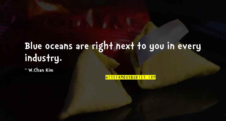 Responcible Quotes By W.Chan Kim: Blue oceans are right next to you in Responcible Quotes By W.Chan Kim: Blue oceans are right next to you in