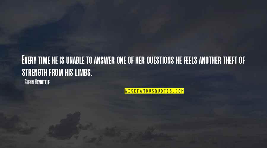Ressel Cz Quotes By Glenn Haybittle: Every time he is unable to answer one Ressel Cz Quotes By Glenn Haybittle: Every time he is unable to answer one
