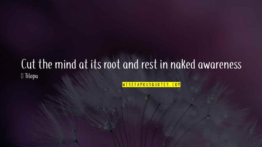 Rest My Mind Quotes By Tilopa: Cut the mind at its root and rest