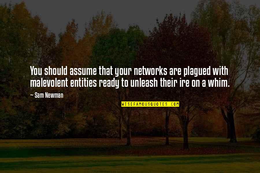 Restelica Quotes By Sam Newman: You should assume that your networks are plagued Restelica Quotes By Sam Newman: You should assume that your networks are plagued