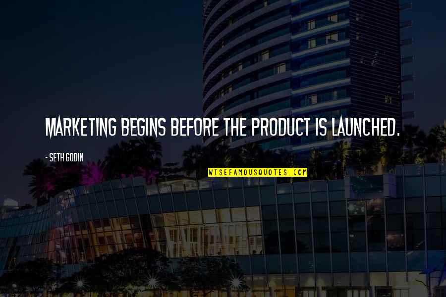 Resting In Christ Quotes By Seth Godin: Marketing begins before the product is launched.