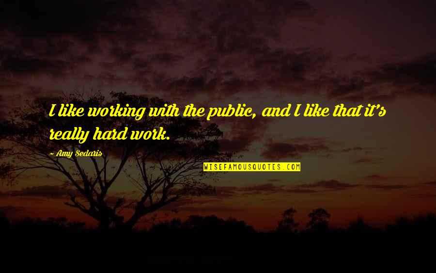 Restituzione Di Quotes By Amy Sedaris: I like working with the public, and I