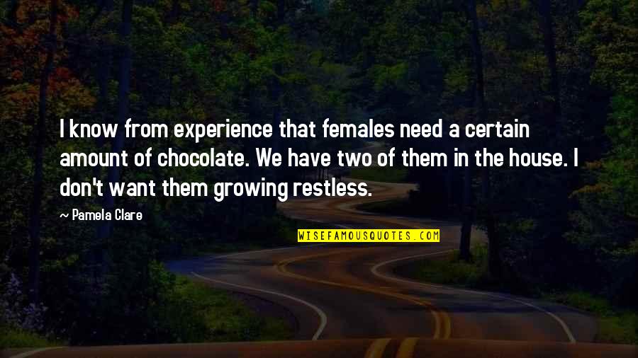 Restless Quotes By Pamela Clare: I know from experience that females need a