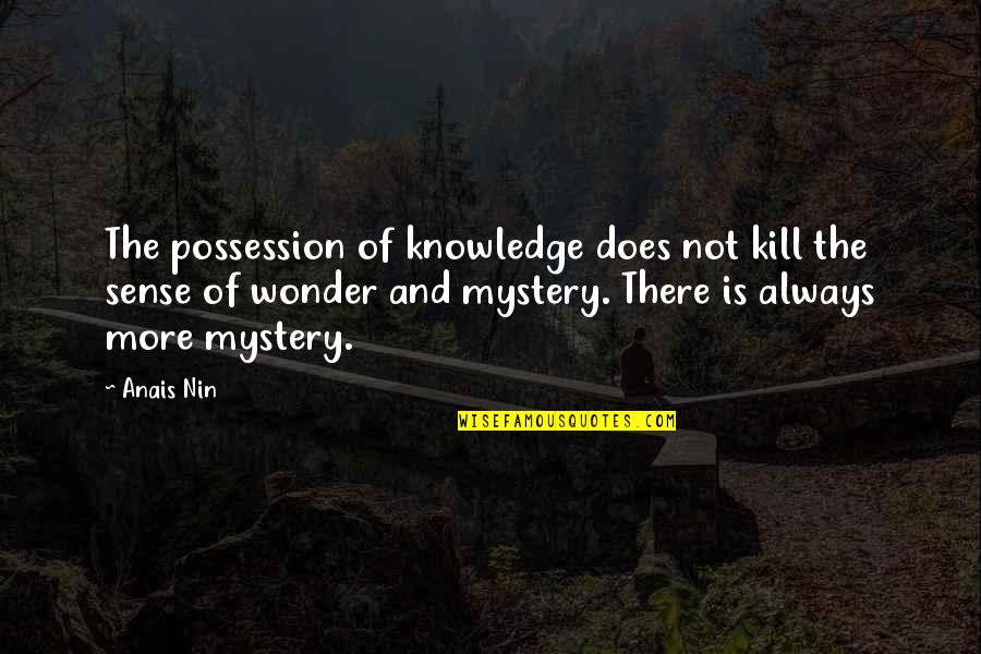Restringido Significado Quotes By Anais Nin: The possession of knowledge does not kill the
