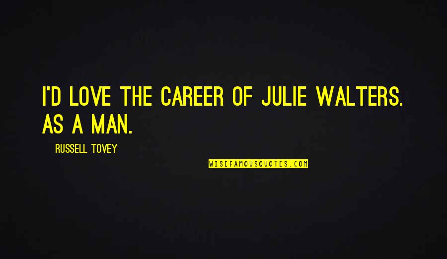 Resultaten Vogeltelling Quotes By Russell Tovey: I'd love the career of Julie Walters. As