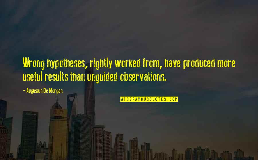 Results From Quotes By Augustus De Morgan: Wrong hypotheses, rightly worked from, have produced more Results From Quotes By Augustus De Morgan: Wrong hypotheses, rightly worked from, have produced more