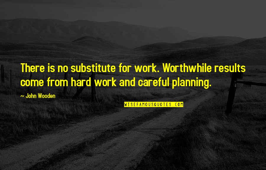 Results From Quotes By John Wooden: There is no substitute for work. Worthwhile results Results From Quotes By John Wooden: There is no substitute for work. Worthwhile results