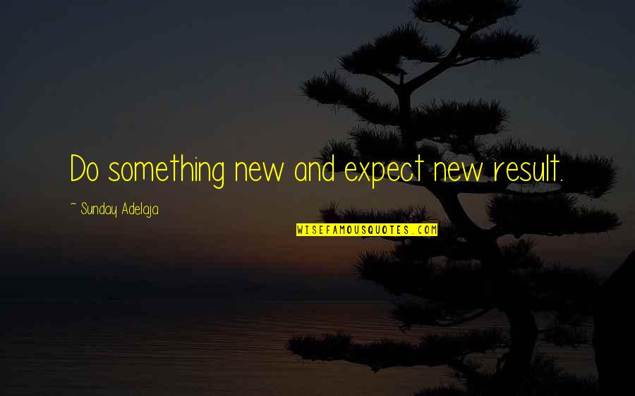 Results Quotes And Quotes By Sunday Adelaja: Do something new and expect new result. Results Quotes And Quotes By Sunday Adelaja: Do something new and expect new result.