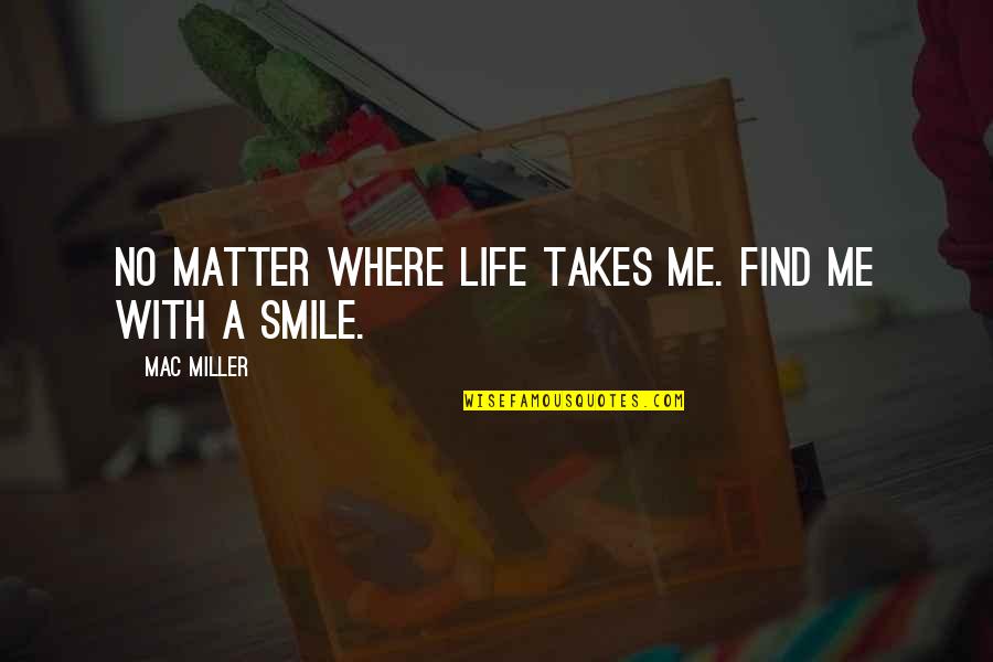 Retardant Quotes By Mac Miller: No matter where life takes me. Find me