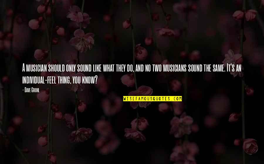 Retazos Definicion Quotes By Dave Grohl: A musician should only sound like what they Retazos Definicion Quotes By Dave Grohl: A musician should only sound like what they