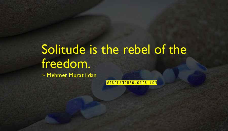Retele Quotes By Mehmet Murat Ildan: Solitude is the rebel of the freedom.