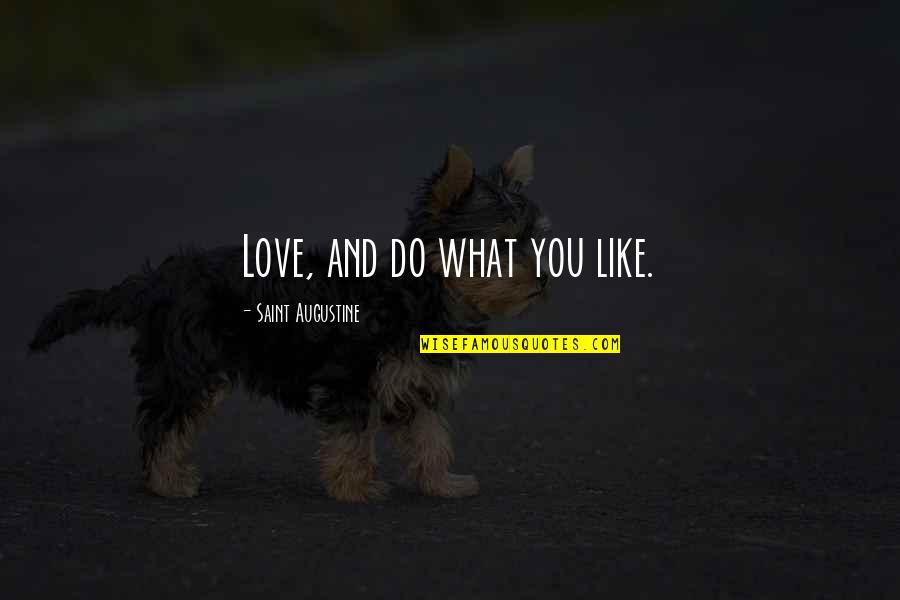 Retirement Slideshow Quotes By Saint Augustine: Love, and do what you like.