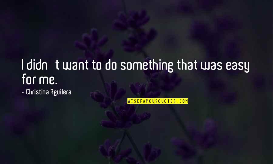 Retomar Definicion Quotes By Christina Aguilera: I didn't want to do something that was