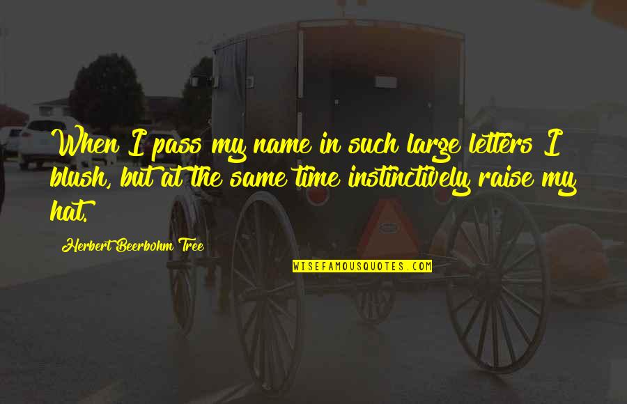 Retraitequebec Quotes By Herbert Beerbohm Tree: When I pass my name in such large